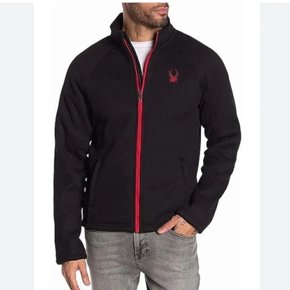 Spyder Men's Black Constant Knit Full Zip Jacket